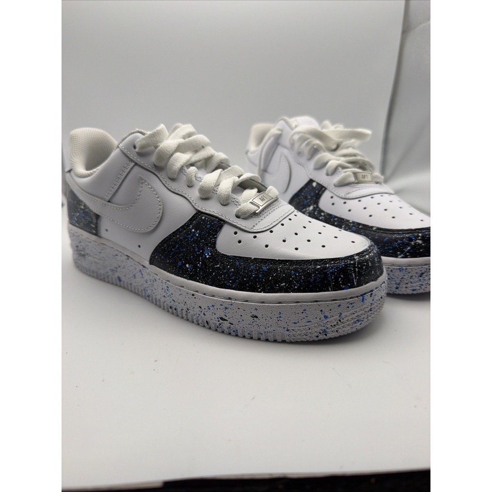 Nike Air Force 1 '07 Custom Paint Splatter Shoes Women's US 8 DD8959-100